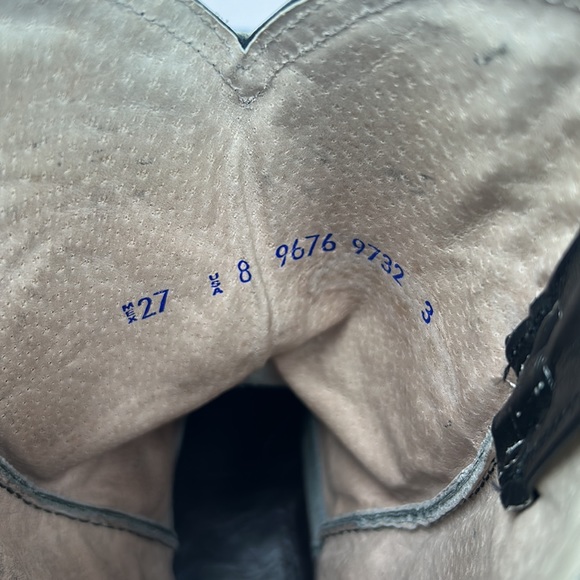 BOTAS 8 SEGUNDOS MENS SIZE 8 WESTERN COWBOY BLACK GOLD EMBROIDERED GRAPHIC BOOT - Picture 8 of 11